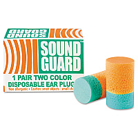 AbilityOne 6515001376345, SKILCRAFT Ear Plugs, Cordless, PVC Foam, Orange/Green, 200 Pairs/Box